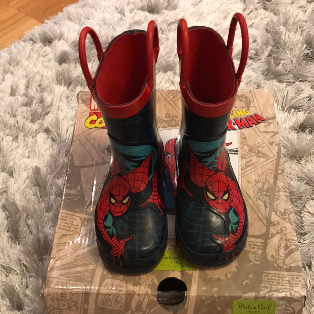 Western chief Spider-Man rain boots